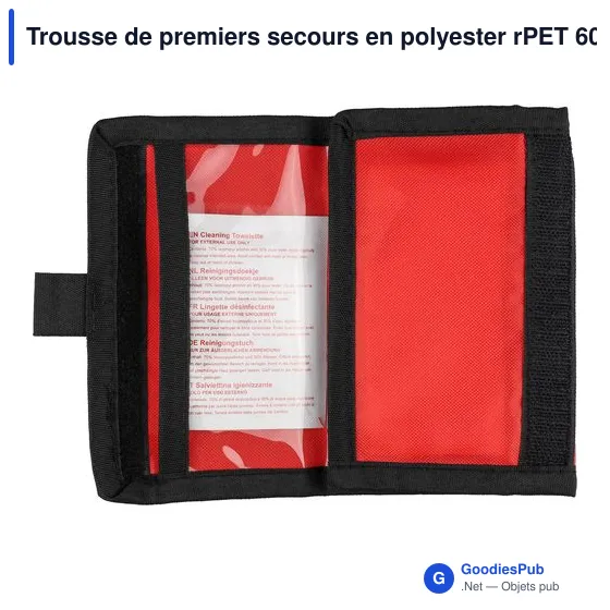 Trousse de premiers secours en polyester rPET 600D Kairo - Image 5