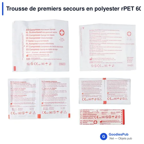 Trousse de premiers secours en polyester rPET 600D Kairo - Image 7