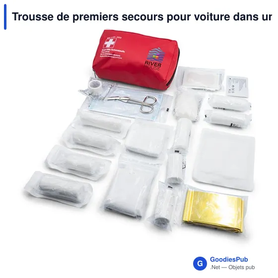 Trousse de premiers secours personnalisable pour voiture avec logo | Gemma - Image 1