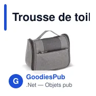 Trousse de toilette de voyage personnalisable en rPET 300D avec logo - Kora - Miniature 2