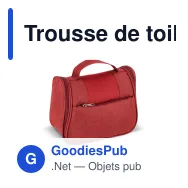 Trousse de toilette de voyage personnalisable en rPET 300D avec logo - Kora - Miniature 3