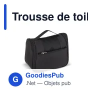 Trousse de toilette de voyage personnalisable en rPET 300D avec logo - Kora - Miniature 4
