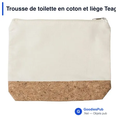 Trousse de toilette en coton et liège Teagan