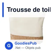 Trousse de toilette en coton et liège Teagan - Miniature 2