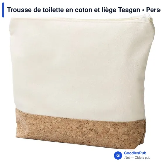 Trousse de toilette en coton et liège Teagan - Image 2