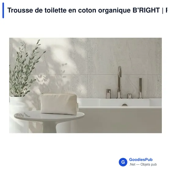 Trousse de toilette personnalisable en coton organique avec logo | Reons - Image 2