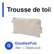 Trousse de toilette personnalisable en coton organique avec logo | Reons - Miniature 3