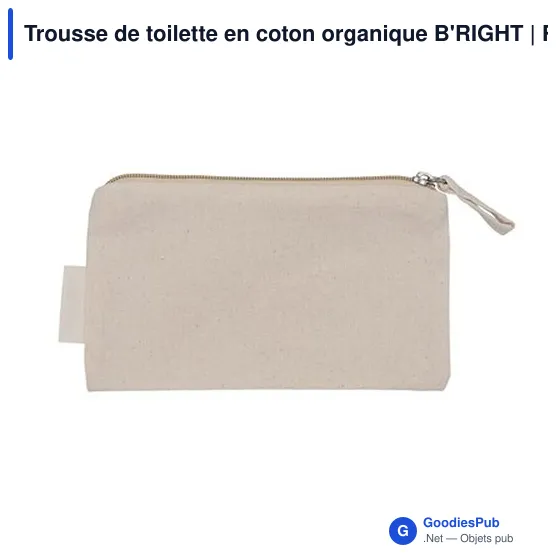 Trousse de toilette personnalisable en coton organique avec logo | Reons - Image 5