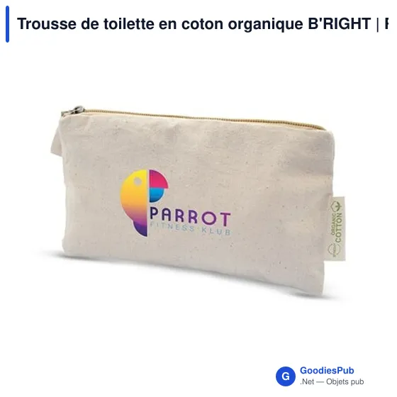 Trousse de toilette personnalisable en coton organique avec logo | Reons - Image 6