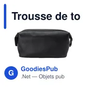 Trousse de toilette en cuir Flynn - Miniature 1