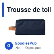 Trousse de toilette personnalisable en denim avec logo - Marianne - Miniature 5