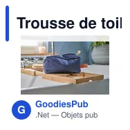 Trousse de toilette personnalisable en denim avec logo - Marianne - Miniature 6