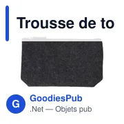 Trousse de toilette personnalisable en feutre rPET avec logo - Lucy - Miniature 1