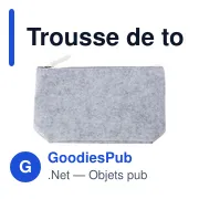 Trousse de toilette personnalisable en feutre rPET avec logo - Lucy - Miniature 3
