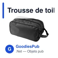 Trousse de toilette personnalisable en polyester avec logo - Calista - Miniature 1