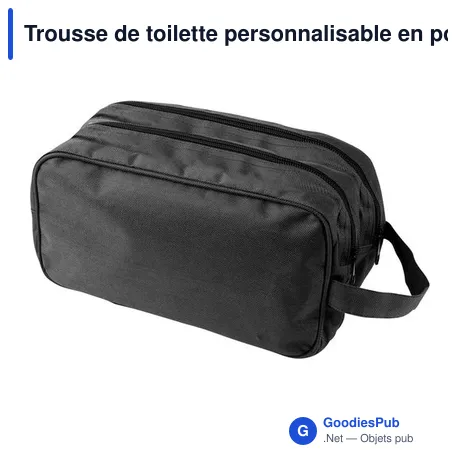Trousse de toilette personnalisable en polyester avec logo - Calista