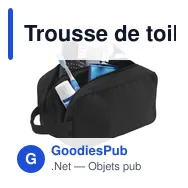 Trousse de toilette personnalisable en polyester avec logo - Calista - Miniature 2