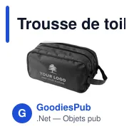 Trousse de toilette personnalisable en polyester avec logo - Calista - Miniature 3