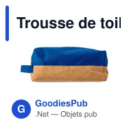 Trousse de toilette personnalisable en polyester avec logo - Lynn - Miniature 1