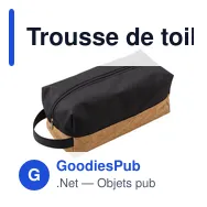 Trousse de toilette personnalisable en polyester avec logo - Lynn - Miniature 3