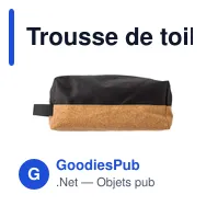 Trousse de toilette personnalisable en polyester avec logo - Lynn - Miniature 5