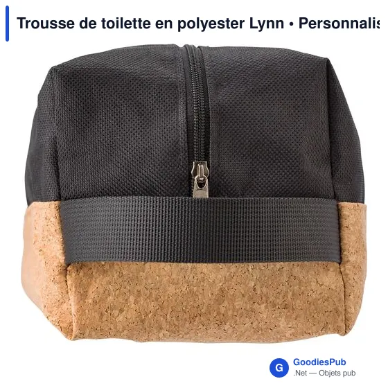 Trousse de toilette personnalisable en polyester avec logo - Lynn - Image 6