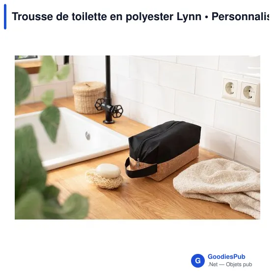 Trousse de toilette personnalisable en polyester avec logo - Lynn - Image 7