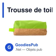 Trousse de toilette personnalisable en polyester avec logo - Lynn - Miniature 8