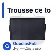 Trousse de toilette personnalisable en polyester avec logo - Merrick - Miniature 1