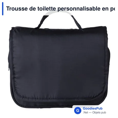 Trousse de toilette personnalisable en polyester avec logo - Merrick