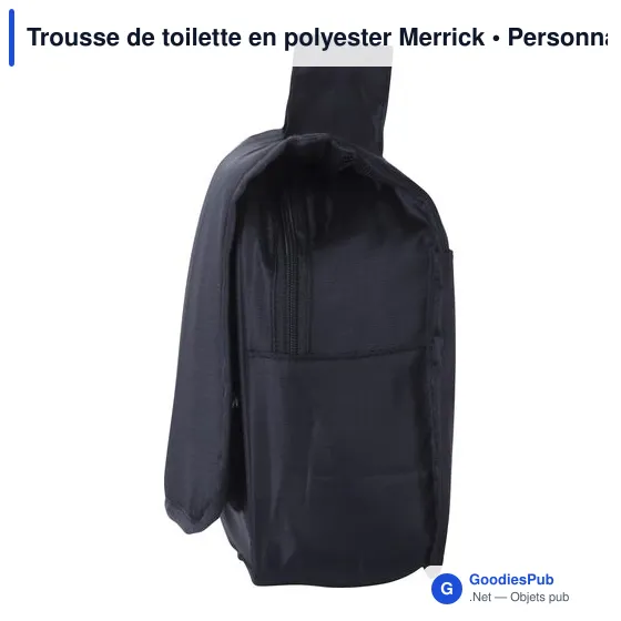 Trousse de toilette personnalisable en polyester avec logo - Merrick - Image 5