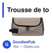 Trousse de toilette personnalisable en polyester avec logo - Niklas - Miniature 1