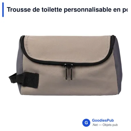 Trousse de toilette personnalisable en polyester avec logo - Niklas