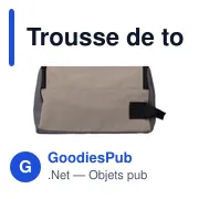 Trousse de toilette personnalisable en polyester avec logo - Niklas - Miniature 3