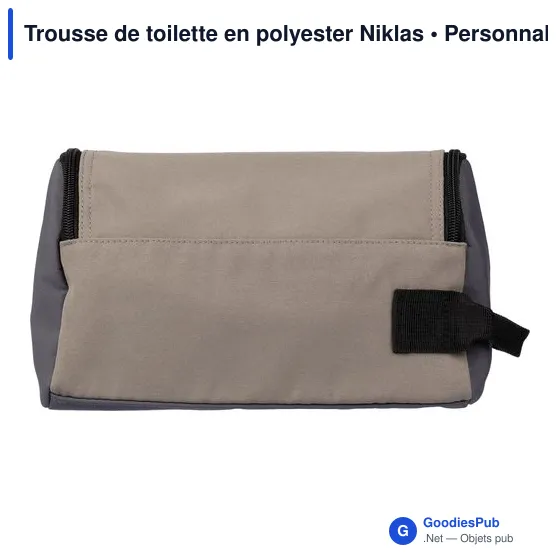 Trousse de toilette personnalisable en polyester avec logo - Niklas - Image 3