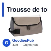 Trousse de toilette personnalisable en polyester avec logo - Niklas - Miniature 5