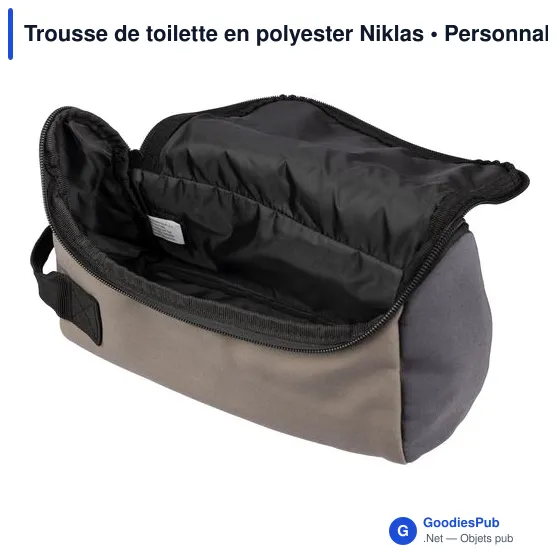 Trousse de toilette personnalisable en polyester avec logo - Niklas - Image 6
