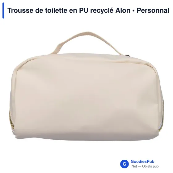 Trousse de toilette en PU recyclé Alon - Image 5