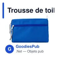 Trousse de toilette personnalisable en rPET avec logo - Natasha - Miniature 1