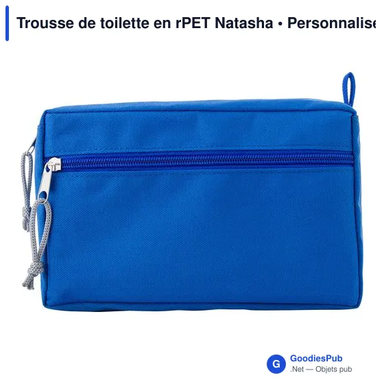 Trousse de toilette personnalisable en rPET avec logo - Natasha - Image 1