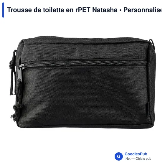 Trousse de toilette personnalisable en rPET avec logo - Natasha - Image 4