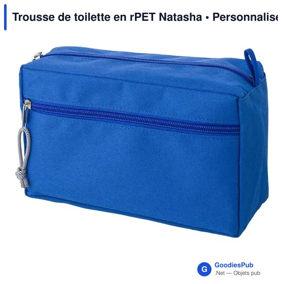 Trousse de toilette personnalisable en rPET avec logo - Natasha - Image 5