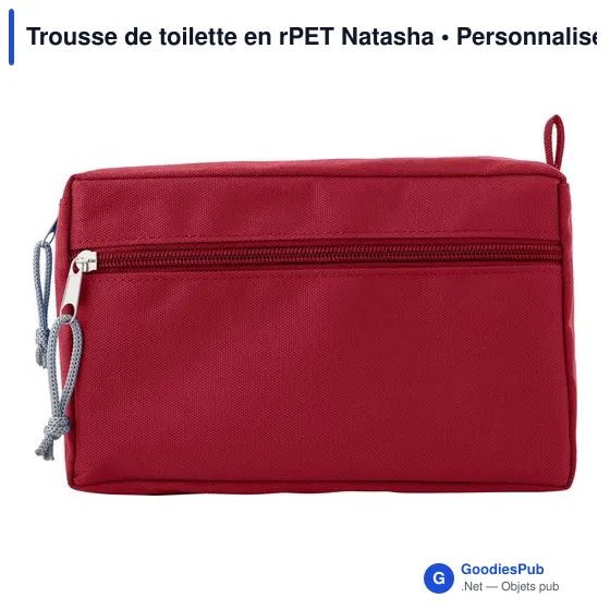 Trousse de toilette personnalisable en rPET avec logo - Natasha - Image 7