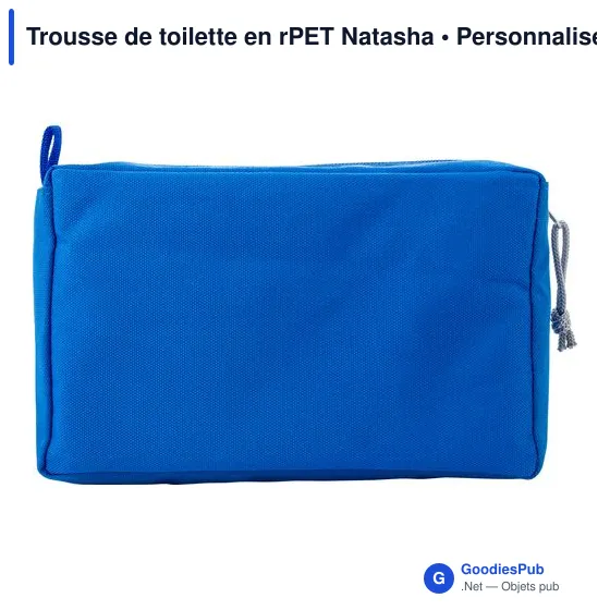 Trousse de toilette personnalisable en rPET avec logo - Natasha - Image 8