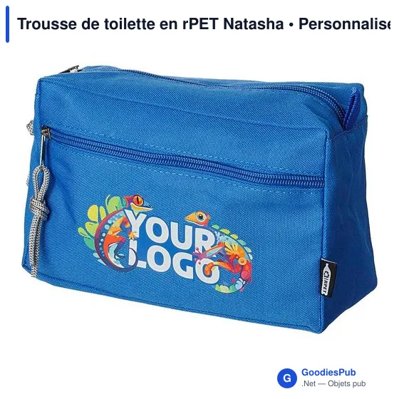 Trousse de toilette personnalisable en rPET avec logo - Natasha - Image 9
