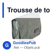 Trousse de toilette personnalisable avec logo | Gloria - Miniature 1