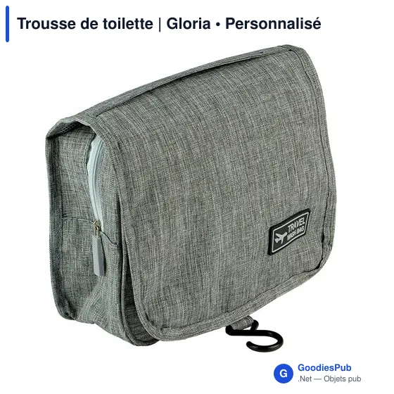Trousse de toilette personnalisable avec logo | Gloria - Image 1