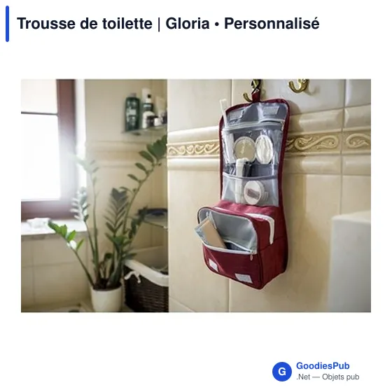 Trousse de toilette personnalisable avec logo | Gloria - Image 11