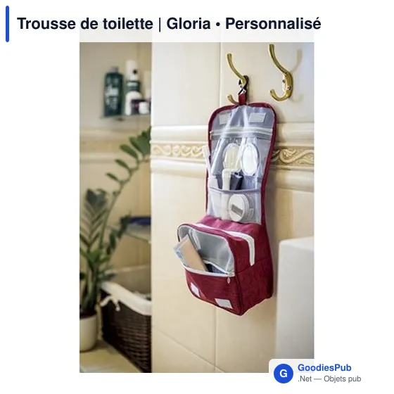 Trousse de toilette personnalisable avec logo | Gloria - Image 5