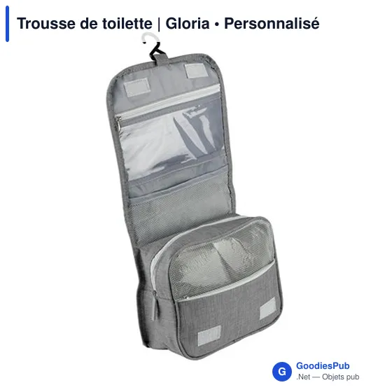 Trousse de toilette personnalisable avec logo | Gloria - Image 6